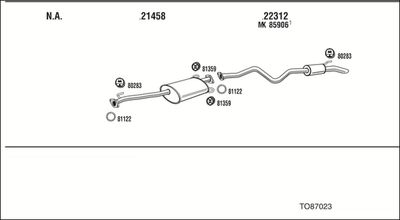 SISTEM DE ESAPAMENT WALKER TO87023