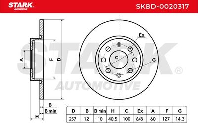 спирачен диск STARK SKBD-0020317
