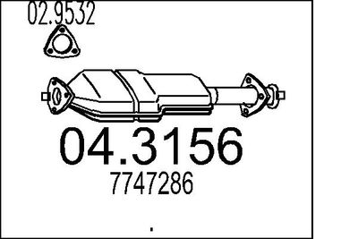 Катализатор MTS 04.3156 для ALFA ROMEO 146