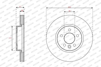 BREMSSCHEIBE FERODO DDF3068C1 1