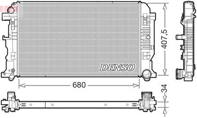 Радиатор, охлаждение двигателя DENSO DRM32053 для VW CRAFTER