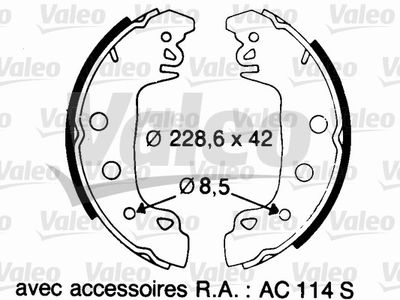 Комплект тормозных колодок VALEO 562043 для ALFA ROMEO 33
