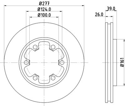 Тормозной диск HELLA 8DD 355 102-921 для NISSAN PATHFINDER
