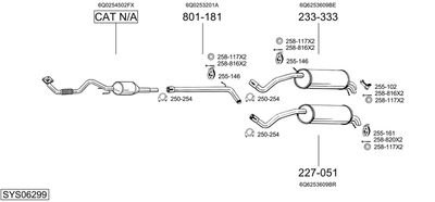 SISTEM DE ESAPAMENT BOSAL SYS06299