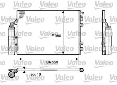 VALEO 817661 Радиатор кондиционера  для RENAULT KANGOO (Рено Kангоо)