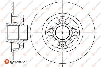 Тормозной диск EUROREPAR 1618871380 для RENAULT MODUS
