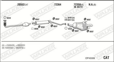 SISTEM DE ESAPAMENT WALKER OP45308