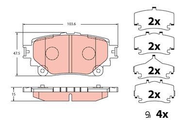 Brake Pad Set, disc brake GDB2343