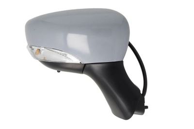 Zijspiegel Rechts (elektrisch, in reliëf, met verwarming, under-coated, met indicator, met temperatuursensor) past: RENAULT CLIO IV Ph I, CLIO IV Ph II 11.12-09.19