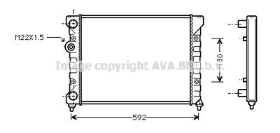 Радиатор, охлаждение двигателя AVA QUALITY COOLING VN2029 для VW VENTO