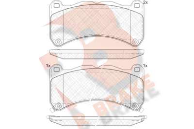 R BRAKE RB2014 Тормозные колодки и сигнализаторы  для LEXUS IS II (_E2_) IS F (USE20)