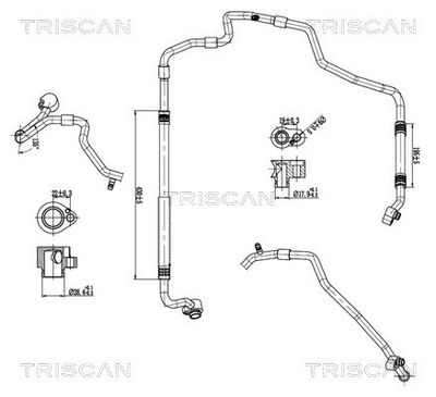 тръбопровод за високо налягане/вакуум, климатизация TRISCAN 9010 29135