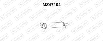 VENEPORTE MZ47104 Глушитель выхлопных газов  для MAZDA 626 III (GD) 2.2 12V 4WD