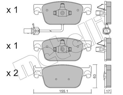 Brake Pad Set, disc brake 22-1125-0