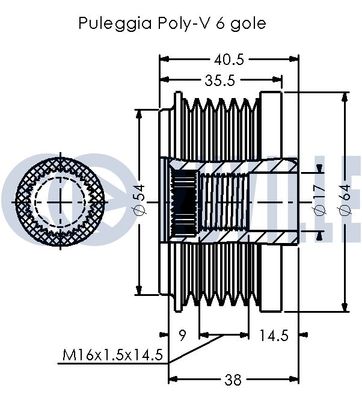 SISTEM ROATA LIBERA GENERATOR RUVILLE 542509 1