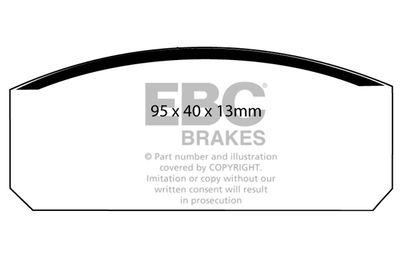 Комплект тормозных колодок, дисковый тормоз EBC Brakes DP150 для AUTOBIANCHI PRIMULA