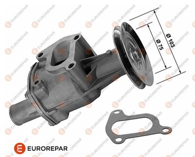 Водяной насос, охлаждение двигателя EUROREPAR 1637178580 для ZASTAVA YUGO