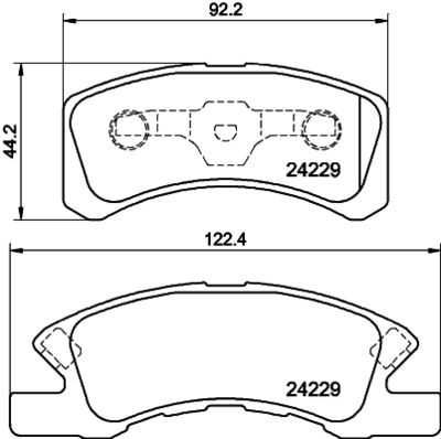 комплект спирачно феродо, дискови спирачки MINTEX MDB2708MX