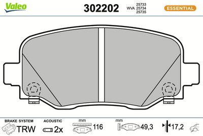 SET PLACUTE FRANA FRANA DISC VALEO 302202