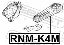 Mounting, engine RNM-K4M