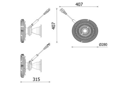 Koppling, kylarfläkt MAHLE CFC 277 000P