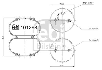 Bälgar, luftfjädring FEBI BILSTEIN 101268