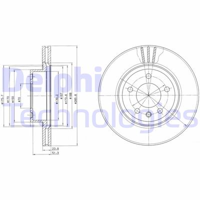 Bromsskiva DELPHI BG2908