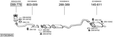 Układ wydechowy BOSAL SYS03845