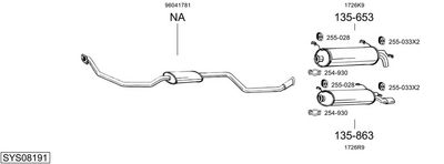 ABGASANLAGE BOSAL SYS08191