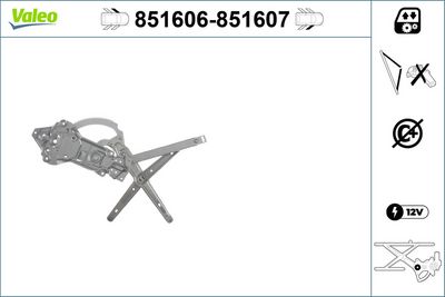 стъклоподемник VALEO 851606