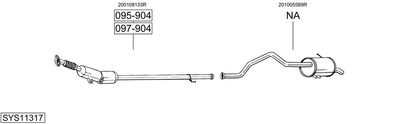 Układ wydechowy BOSAL SYS11317