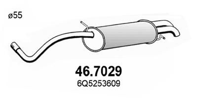 ASSO 46.7029 Глушитель выхлопных газов  для SEAT CORDOBA (Сеат Кордоба)