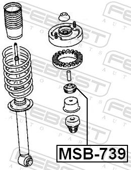 Spacer Bush, shock absorber MSB-739