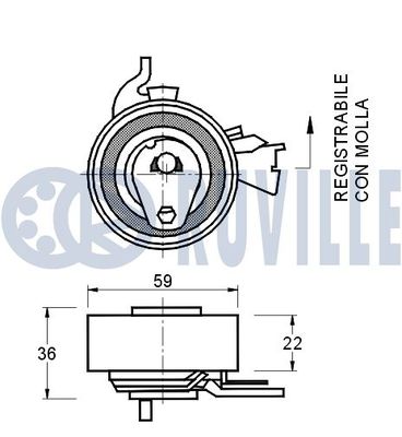 SPANNROLLE ZAHNRIEMEN RUVILLE 540096 1