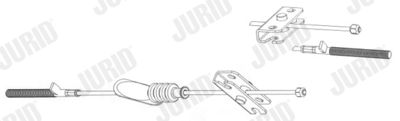 JURID 432800J Трос ручного тормоза  для FIAT COUPE (Фиат Коупе)