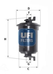 UFI 31.525.00 Топливный фильтр  для HYUNDAI  (Хендай Галлопер)