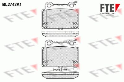Комплект тормозных колодок, дисковый тормоз FTE BL2742A1 для MITSUBISHI LANCER