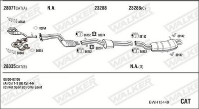 Изпускателна система WALKER BWH15449