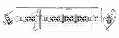 Brake Hose Borg & Beck BBH6802