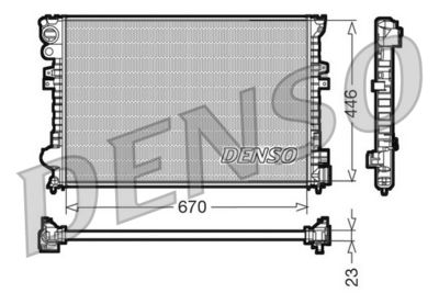 DENSO DRM07055 Радиатор охлаждения двигателя  для CITROËN EVASION (Ситроен Евасион)