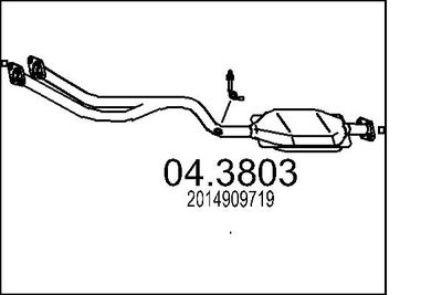 MTS 04.3803 Катализатор  для MERCEDES-BENZ 190 (W201) E 2.3 (201.028)