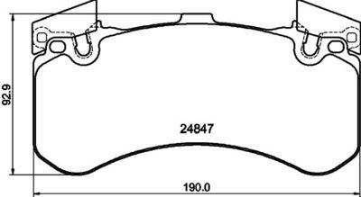 Комплект тормозных колодок, дисковый тормоз MINTEX MDB3187 для BENTLEY MULSANNE