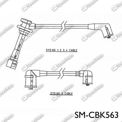 Комплект проводов зажигания SpeedMate SM-CBK563 для KIA PRIDE