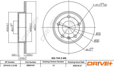 BREMSSCHEIBE DR!VE+ DP1010110155 2