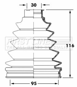 Bellow, drive shaft FIRST LINE FCB6051