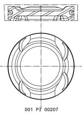 Tłok MAHLE 001 PI 00207 000