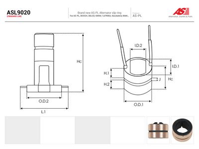 Kluzný kroužek, generátor AS-PL ASL9020