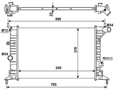 Radiator, engine cooling 509516