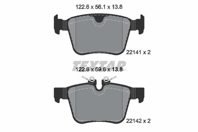 Комплект тормозных колодок, дисковый тормоз TEXTAR 2214103 для JAGUAR I-PACE