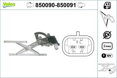 стъклоподемник VALEO 850090